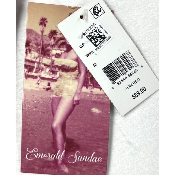 NWT MEDIUM JUNIORS Emerald Sundae Red Sequin Tuxedo Bodycon Christmas Dress - Picture 4 of 13